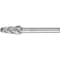 Pferd HICOAT Carbide Bur - 14Deg Taper, ALU cut - 3/8 x 17/16 x 1/4 shank - SL-3, HC-NFE Coating 25160 - alternate 1